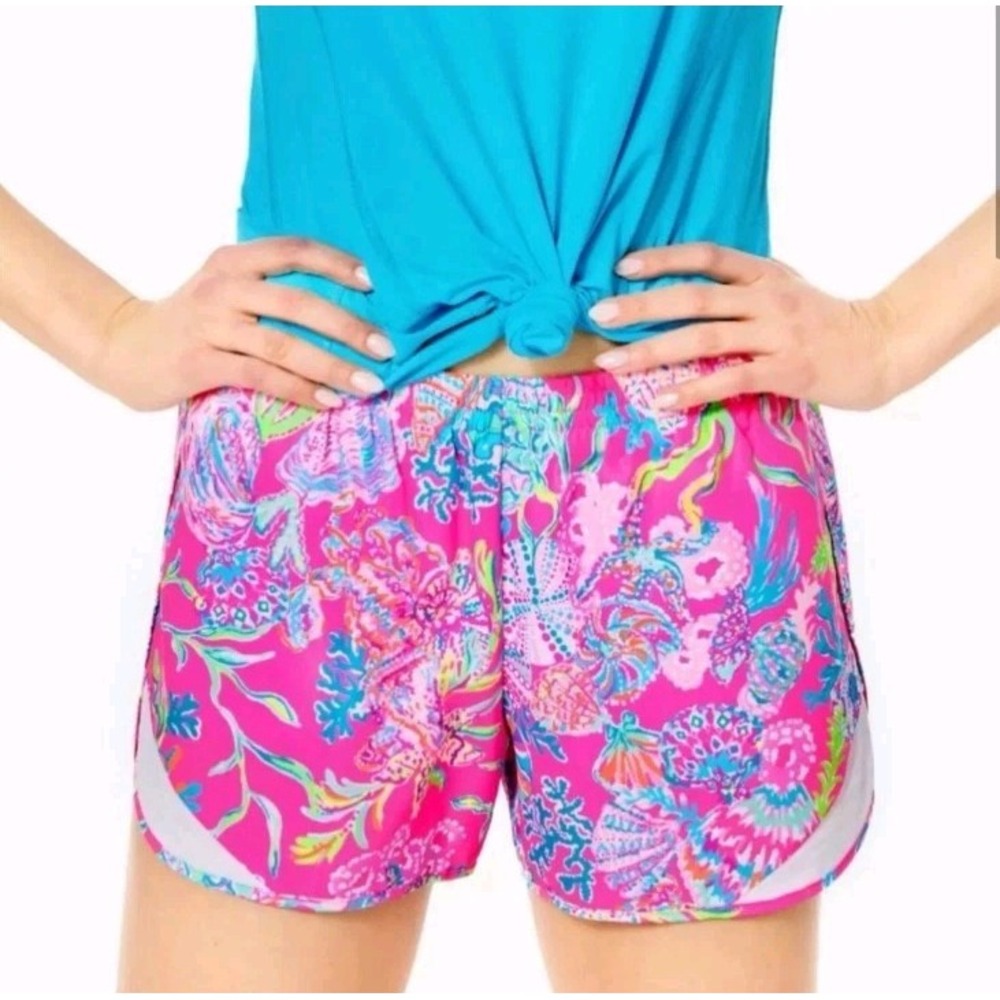 Lilly Pulitzer Ocean Trail Lined‎ Shorts Sz Small Shell Me Something Good Beach